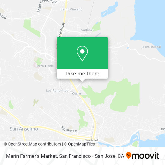 Marin Farmer's Market map