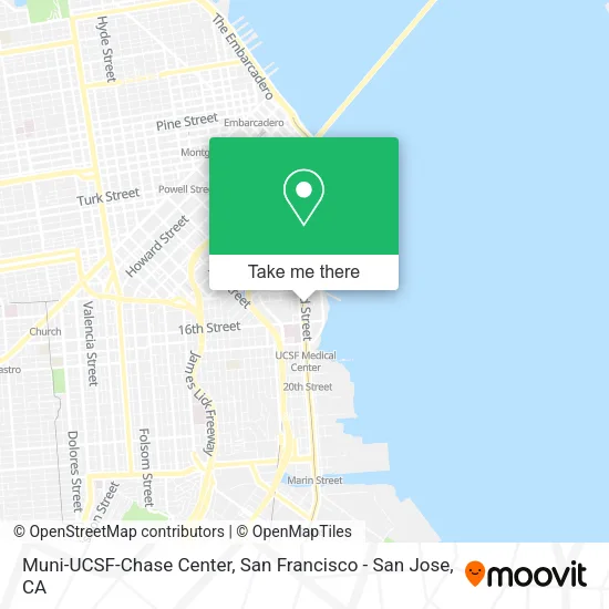 Mapa de Muni-UCSF-Chase Center