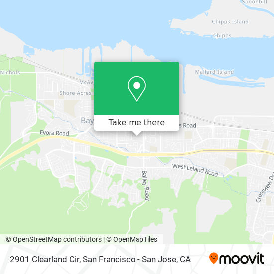 Mapa de 2901 Clearland Cir