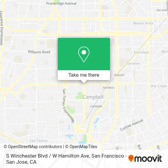 Mapa de S Winchester Blvd / W Hamilton Ave