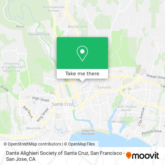 Mapa de Dante Alighieri Society of Santa Cruz