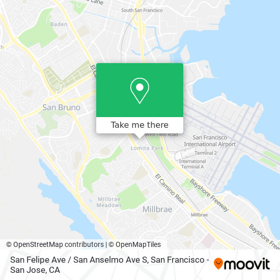 Mapa de San Felipe Ave / San Anselmo Ave S