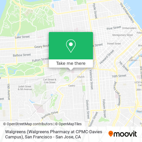 Walgreens (Walgreens Pharmacy at CPMC-Davies Campus) map