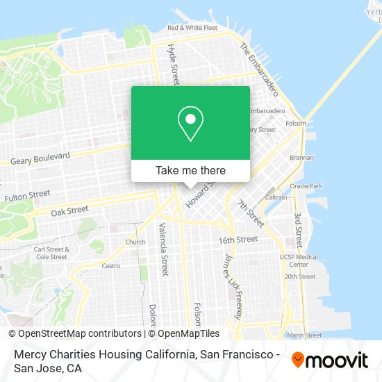 Mapa de Mercy Charities Housing California