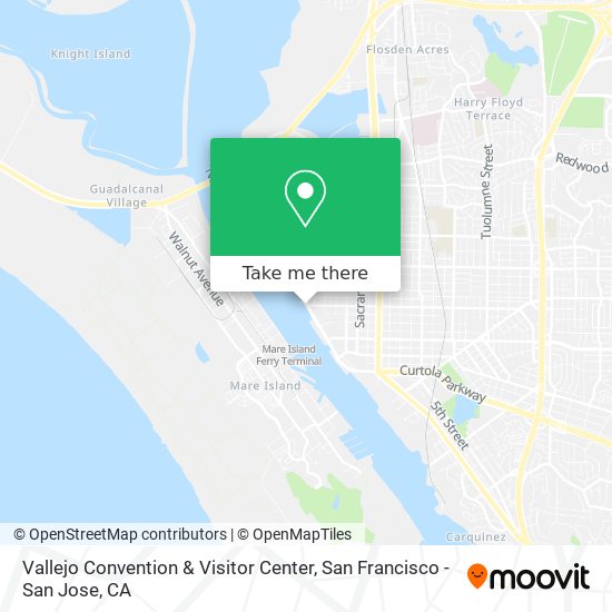 Vallejo Convention & Visitor Center map