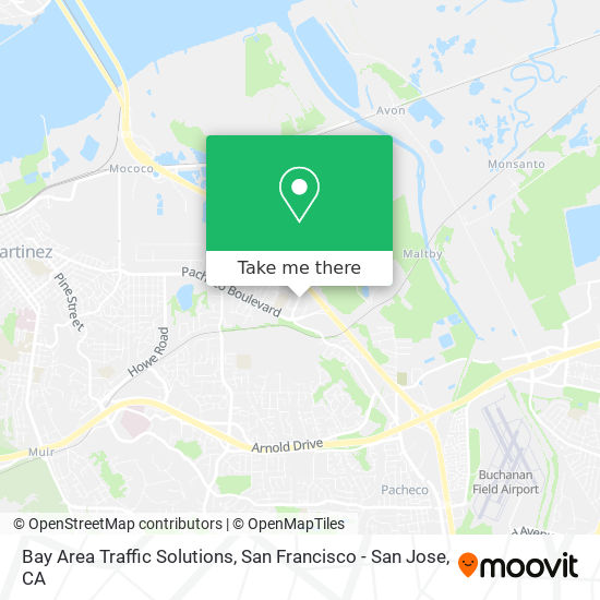 Mapa de Bay Area Traffic Solutions