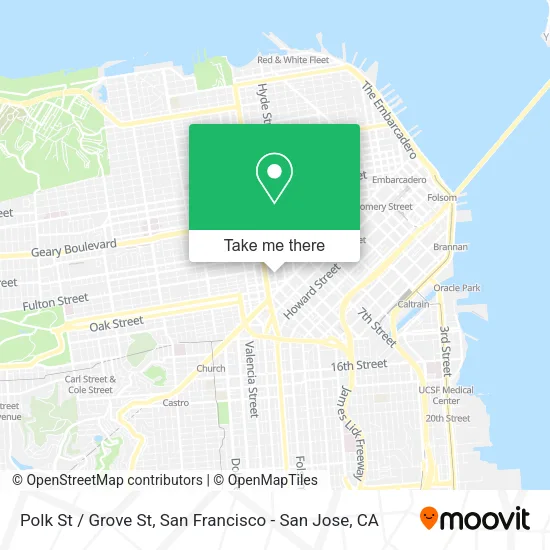 Mapa de Polk St / Grove St