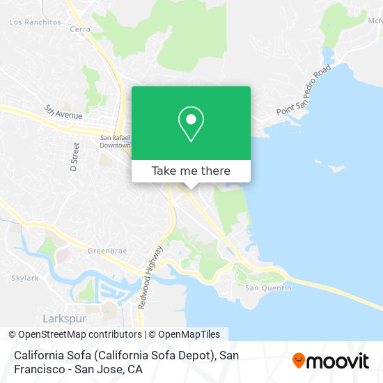 Mapa de California Sofa (California Sofa Depot)