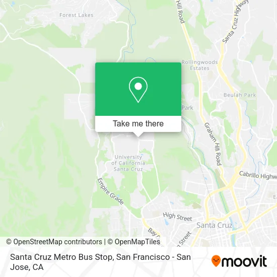 Santa Cruz Metro Bus Stop map