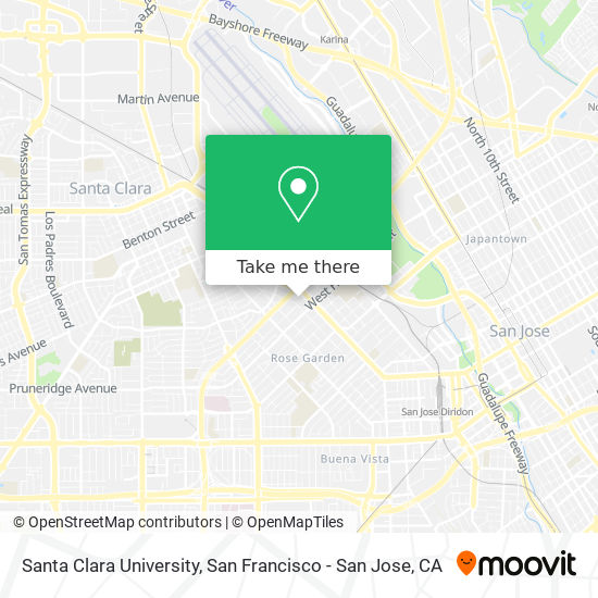 Santa Clara University map