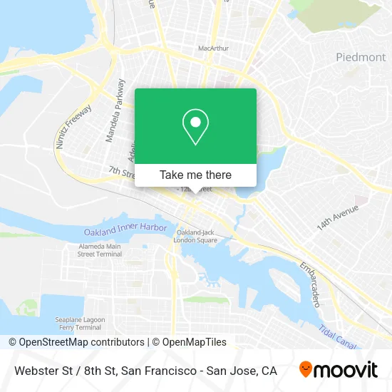 Webster St / 8th St map