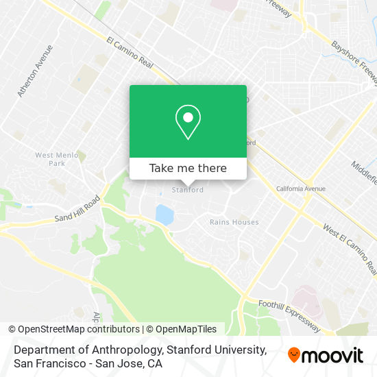 Department of Anthropology, Stanford University map