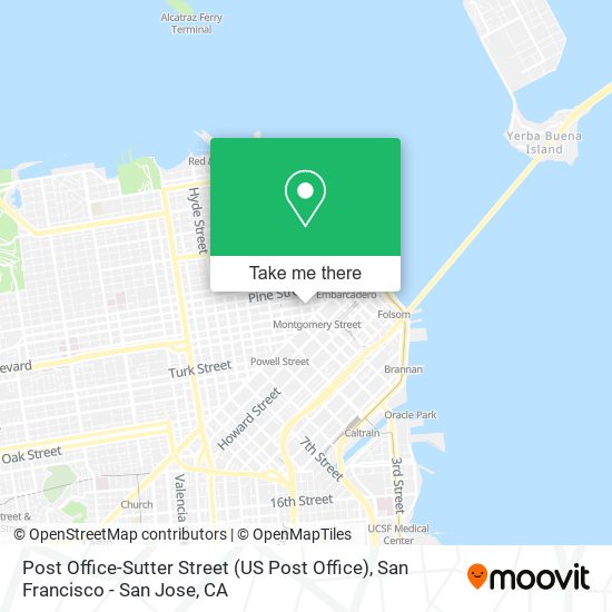 Post Office-Sutter Street (US Post Office) map