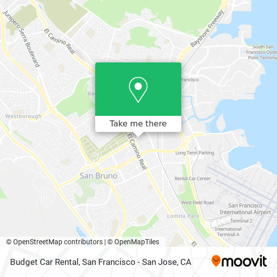 Budget Car Rental map