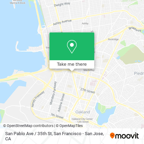 Mapa de San Pablo Ave / 35th St