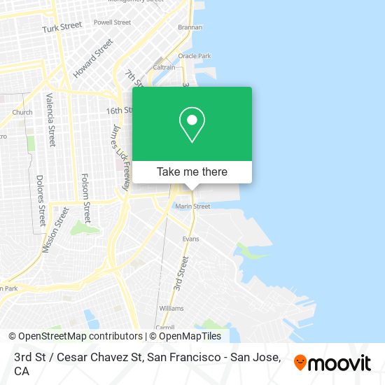 3rd St / Cesar Chavez St map