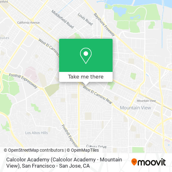 Mapa de Calcolor Academy (Calcolor Academy - Mountain View)