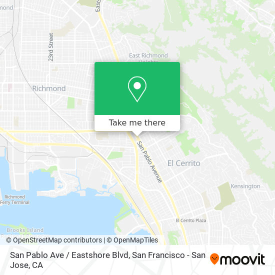 Mapa de San Pablo Ave / Eastshore Blvd