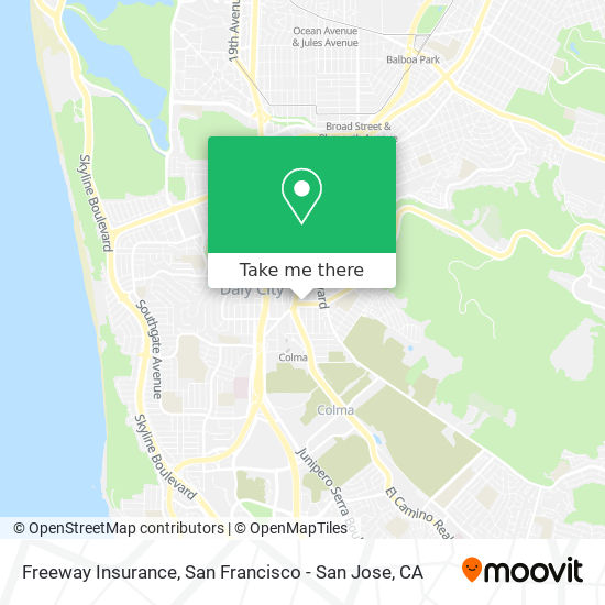 Mapa de Freeway Insurance