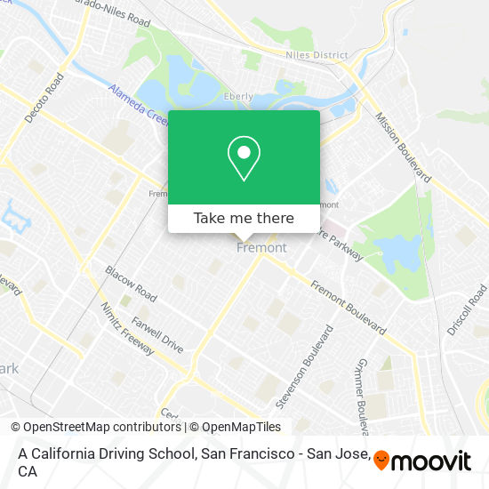 A California Driving School map