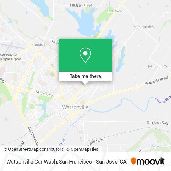 Mapa de Watsonville Car Wash
