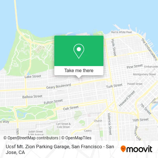 Mapa de Ucsf Mt. Zion Parking Garage