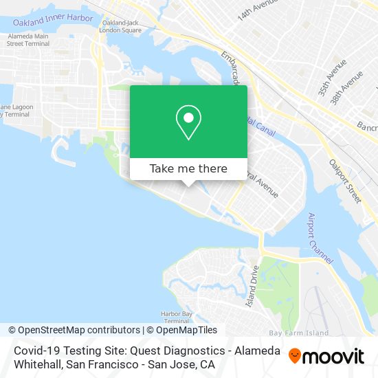 Mapa de Covid-19 Testing Site: Quest Diagnostics - Alameda Whitehall