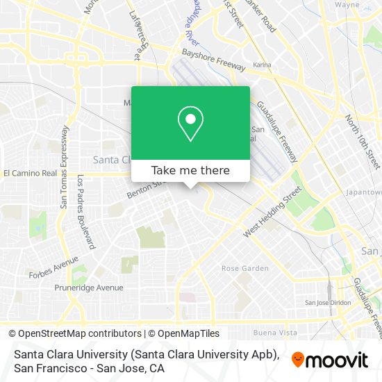 Santa Clara University map