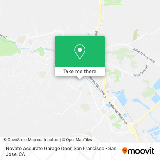 Mapa de Novato Accurate Garage Door