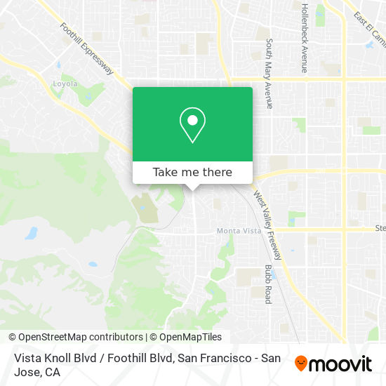 Mapa de Vista Knoll Blvd / Foothill Blvd