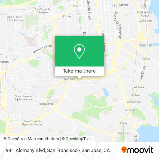 941 Alemany Blvd map