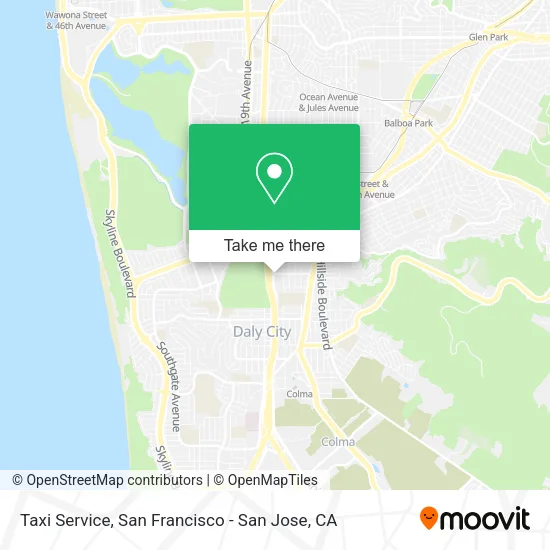 Taxi Service map