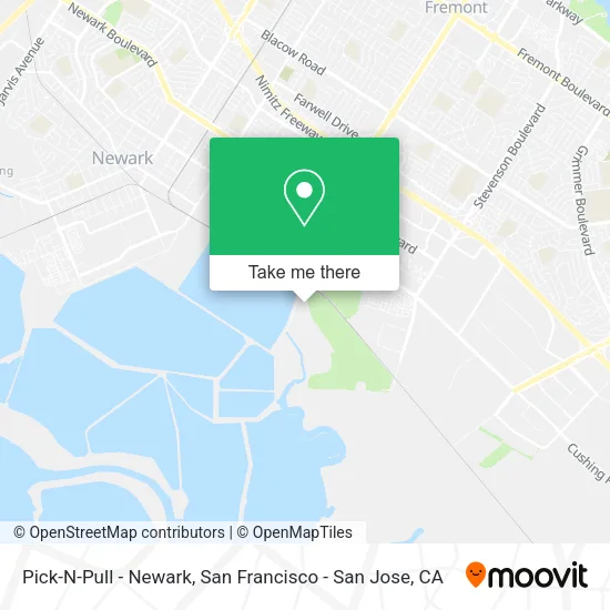 Pick-N-Pull - Newark map