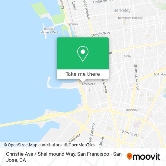 Mapa de Christie Ave / Shellmound Way