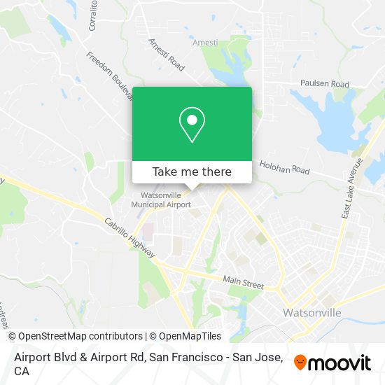 Airport Blvd & Airport Rd map