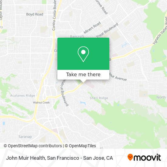 John Muir Health map