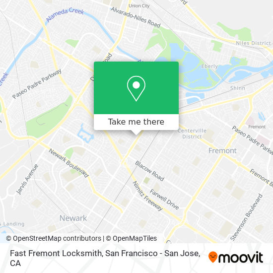 Fast Fremont Locksmith map