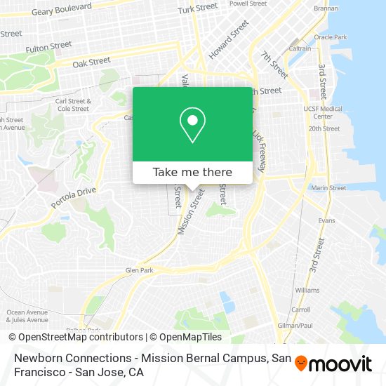 Mapa de Newborn Connections - Mission Bernal Campus