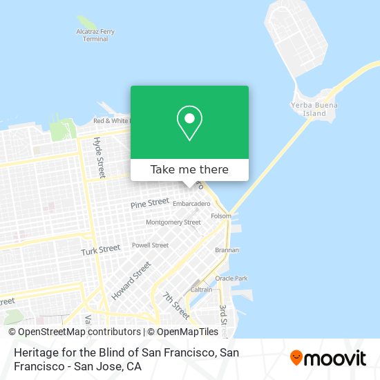 Mapa de Heritage for the Blind of San Francisco
