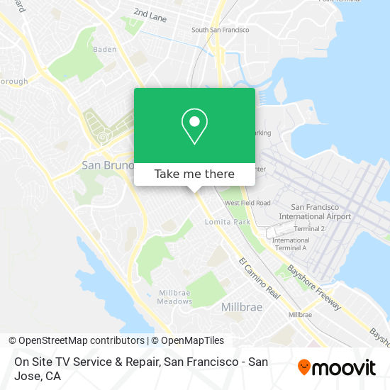 On Site TV Service & Repair map