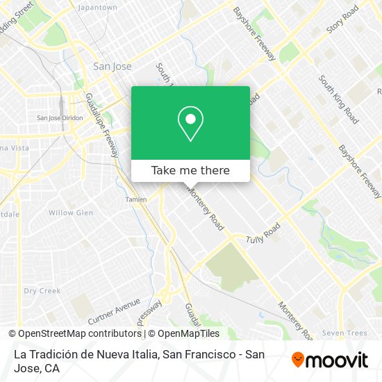 La Tradición de Nueva Italia map
