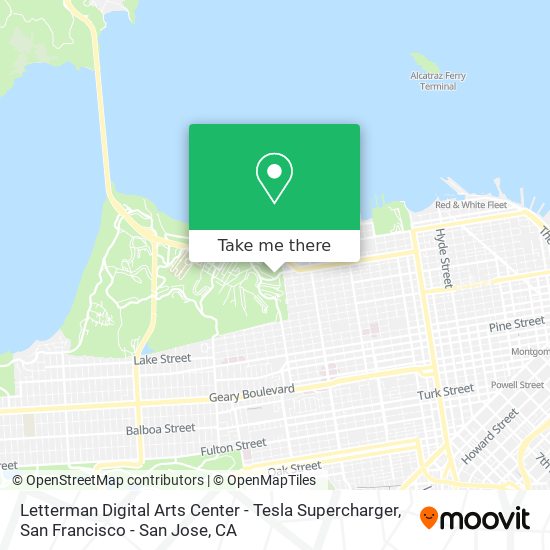 Letterman Digital Arts Center - Tesla Supercharger map