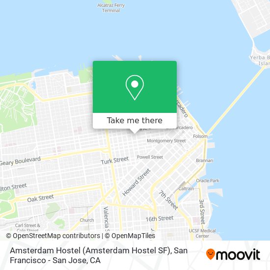 Mapa de Amsterdam Hostel (Amsterdam Hostel SF)