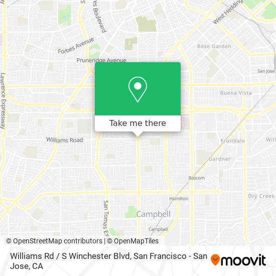 Mapa de Williams Rd / S Winchester Blvd