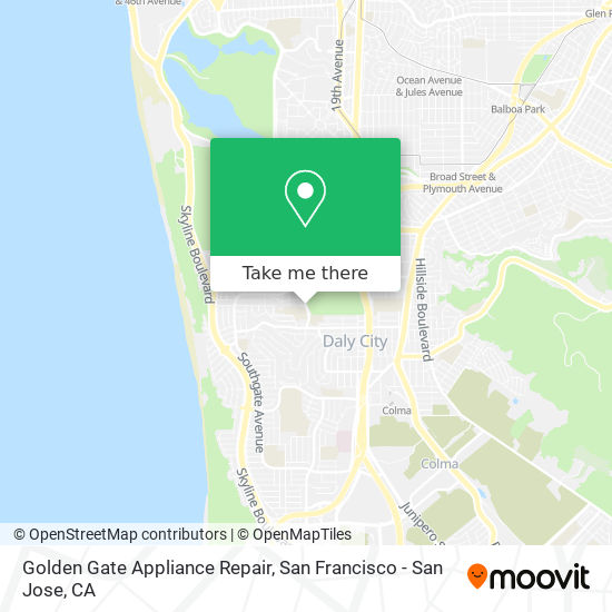 How To Get To Golden Gate Appliance Repair In Daly City By Bus Or Bart Moovit