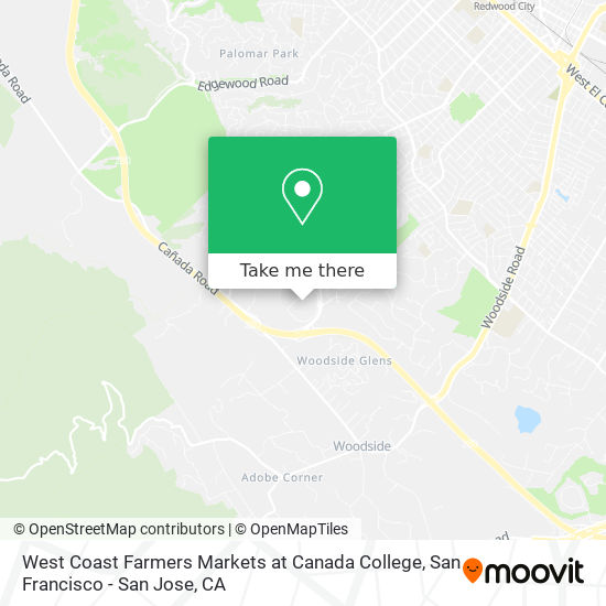 West Coast Farmers Markets at Canada College map