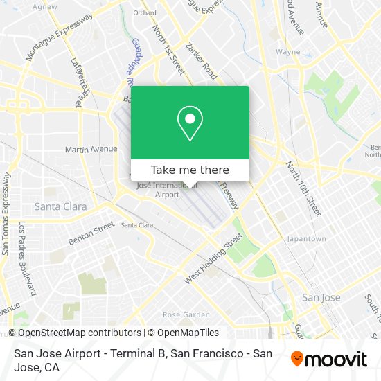 San Jose Airport - Terminal B map