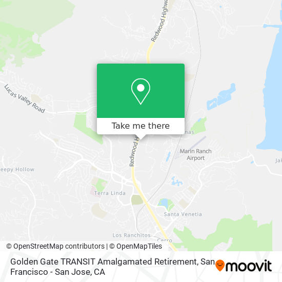 Golden Gate TRANSIT Amalgamated Retirement map