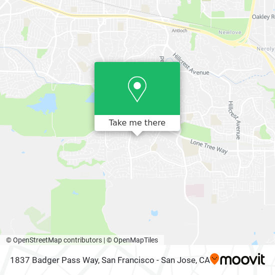 Mapa de 1837 Badger Pass Way