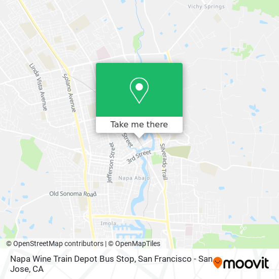 Napa Wine Train Depot Bus Stop map